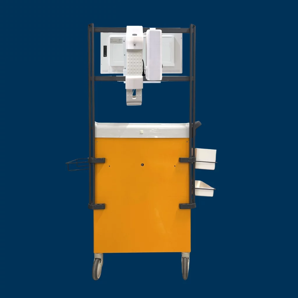 Chariot de soins Allibert informatisé avec la batterie MPS-03® de Mediantech
