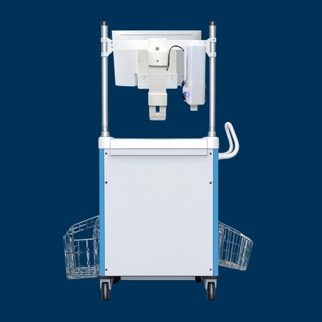Chariot de soins Praticima informatisé avec la batterie MPS-03® Pro de Mediantech
