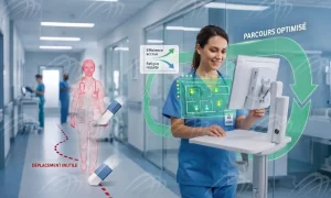 Parcours soignant optimisé grâce au MPS-03® sur chariot informatique Mediantech
